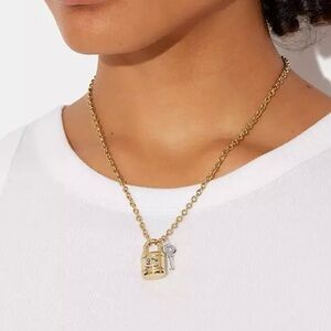 Signature Padlock And Key Necklace